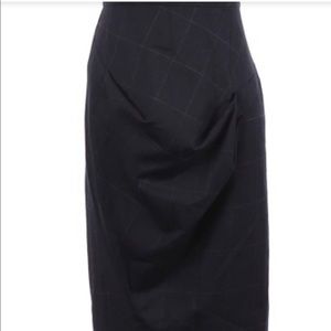 Draped AllSaints Wool Skirt